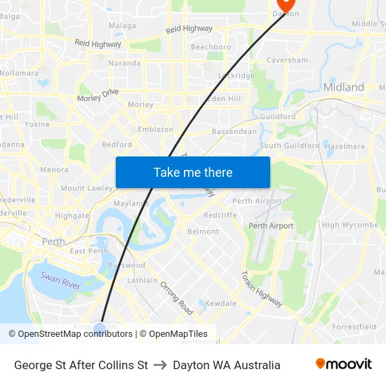 George St After Collins St to Dayton WA Australia map