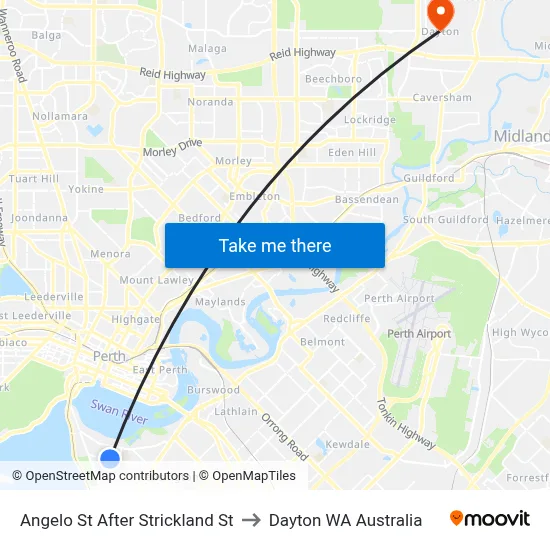 Angelo St After Strickland St to Dayton WA Australia map