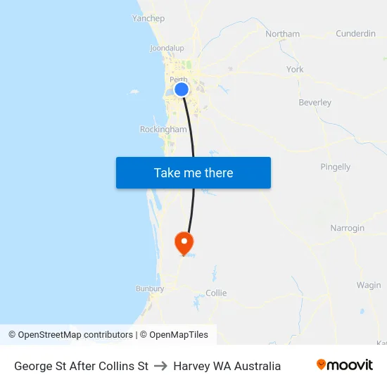 George St After Collins St to Harvey WA Australia map