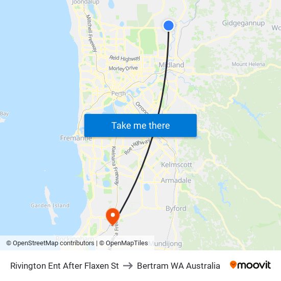 Rivington Ent After Flaxen St to Bertram WA Australia map
