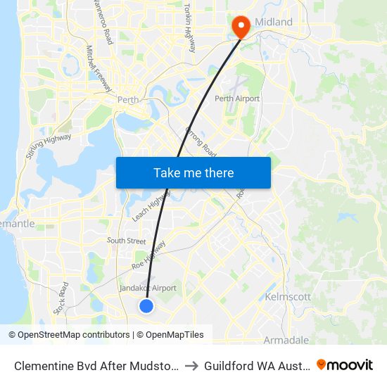 Clementine Bvd After Mudstone Rd to Guildford WA Australia map