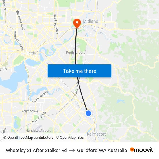 Wheatley St After Stalker Rd to Guildford WA Australia map