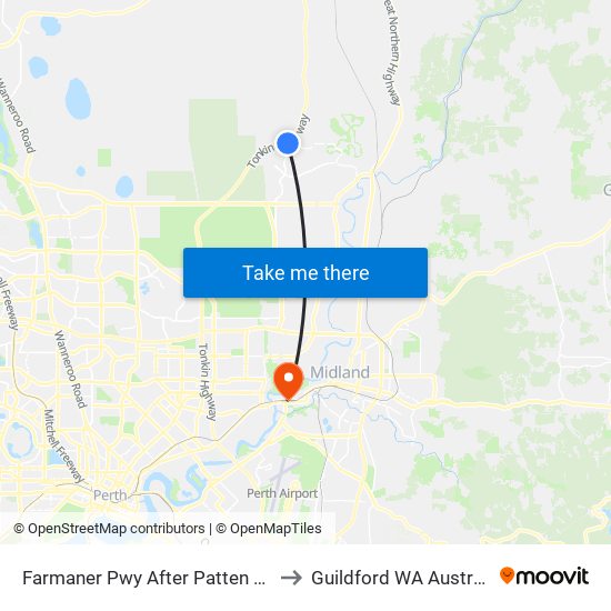 Farmaner Pwy After Patten Way to Guildford WA Australia map