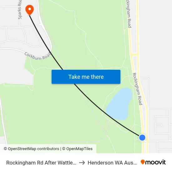 Rockingham Rd After Wattleup Rd to Henderson WA Australia map