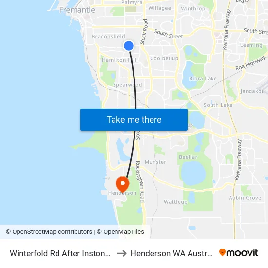 Winterfold Rd After Instone St to Henderson WA Australia map