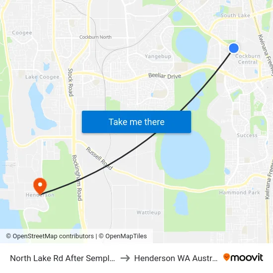 North Lake Rd After Semple Ct to Henderson WA Australia map