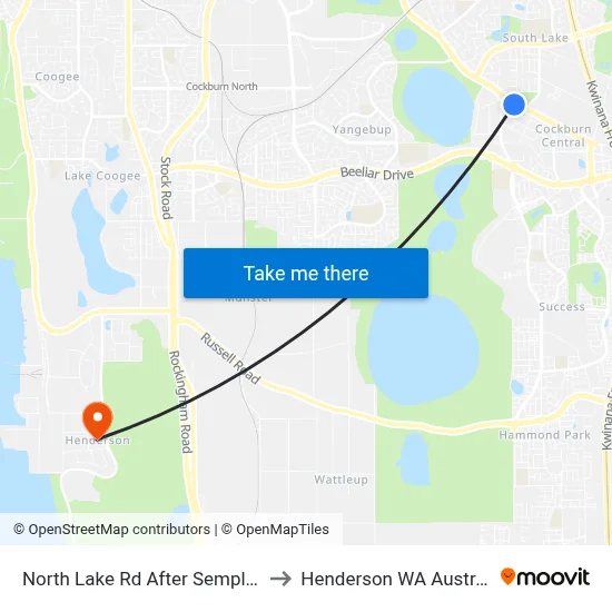North Lake Rd After Semple Ct to Henderson WA Australia map