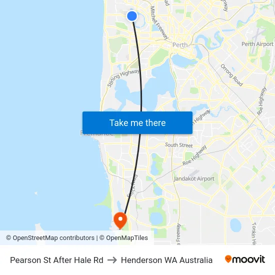Pearson St After Hale Rd to Henderson WA Australia map