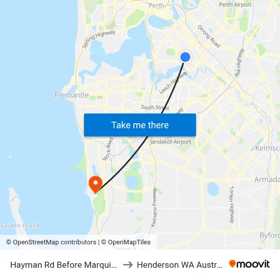 Hayman Rd Before Marquis St to Henderson WA Australia map