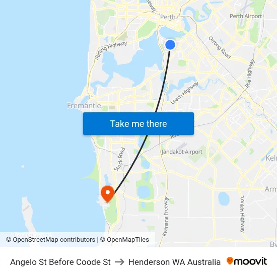 Angelo St Before Coode St to Henderson WA Australia map