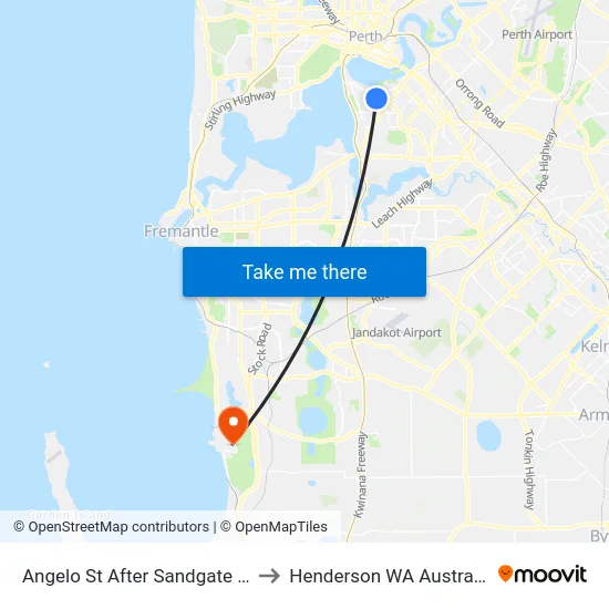 Angelo St After Sandgate St to Henderson WA Australia map