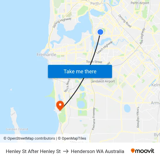 Henley St After Henley St to Henderson WA Australia map