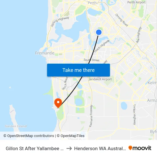 Gillon St After Yallambee Pl to Henderson WA Australia map
