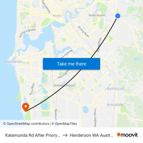 Kalamunda Rd After Priory Rd to Henderson WA Australia map