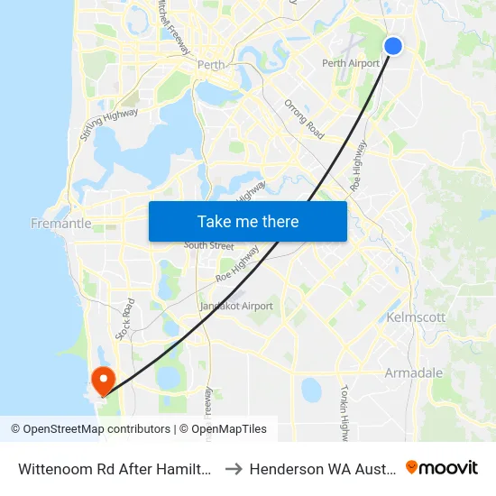 Wittenoom Rd After Hamilton Rd to Henderson WA Australia map