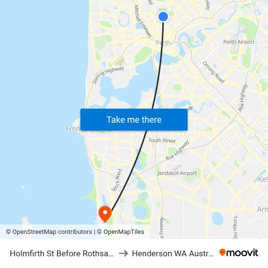 Holmfirth St Before Rothsay Cr to Henderson WA Australia map