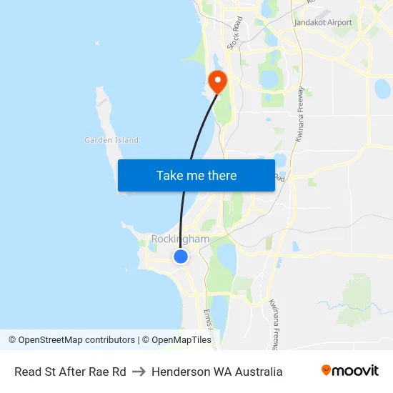Read St After Rae Rd to Henderson WA Australia map