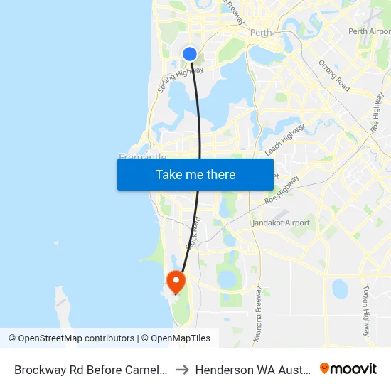 Brockway Rd Before Camelia Av to Henderson WA Australia map