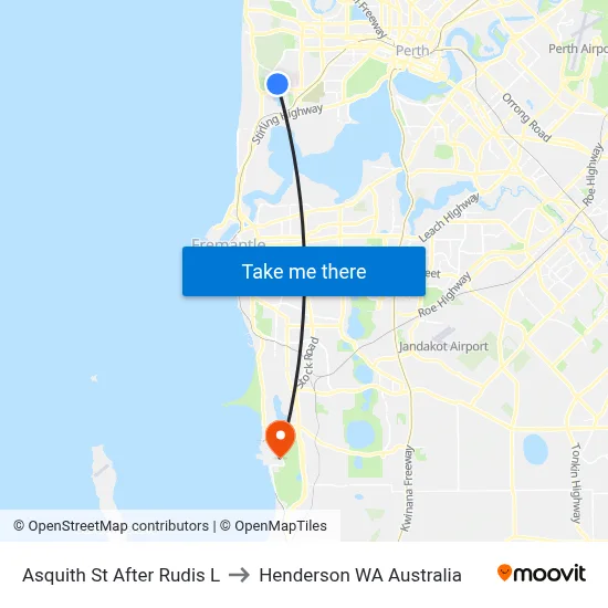 Asquith St After Rudis L to Henderson WA Australia map