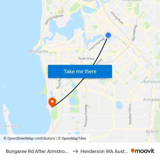 Bungaree Rd After Armstrong Rd to Henderson WA Australia map