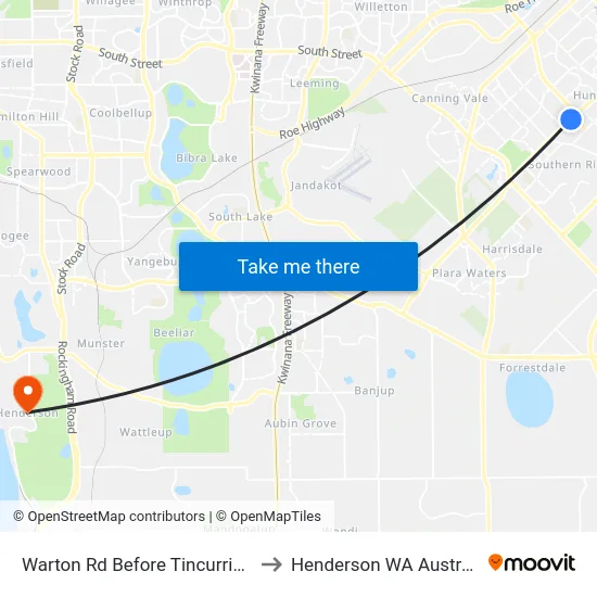 Warton Rd Before Tincurrin Dr to Henderson WA Australia map