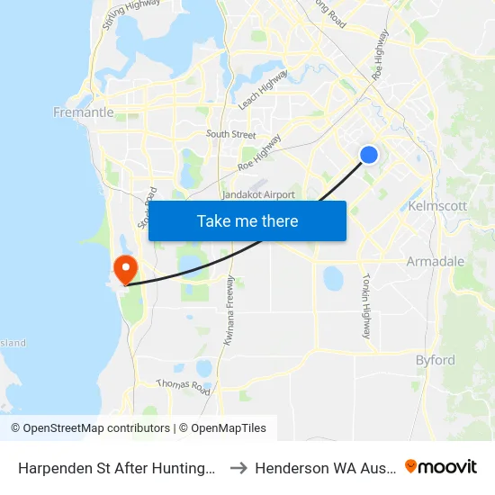 Harpenden St After Huntingdale Rd to Henderson WA Australia map