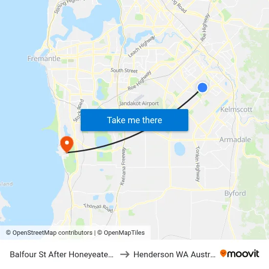Balfour St After Honeyeater Gld to Henderson WA Australia map