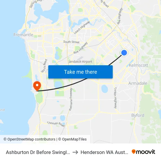 Ashburton Dr Before Swingler St to Henderson WA Australia map