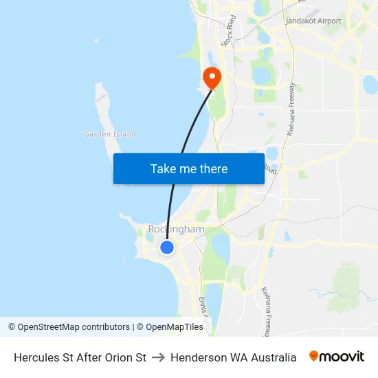 Hercules St After Orion St to Henderson WA Australia map