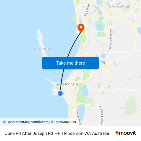 June Rd After Joseph Rd to Henderson WA Australia map