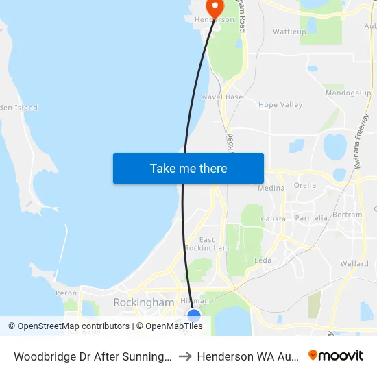 Woodbridge Dr After Sunningdale Cir to Henderson WA Australia map