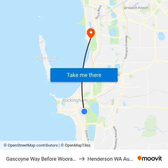 Gascoyne Way Before Wooramel Wy to Henderson WA Australia map