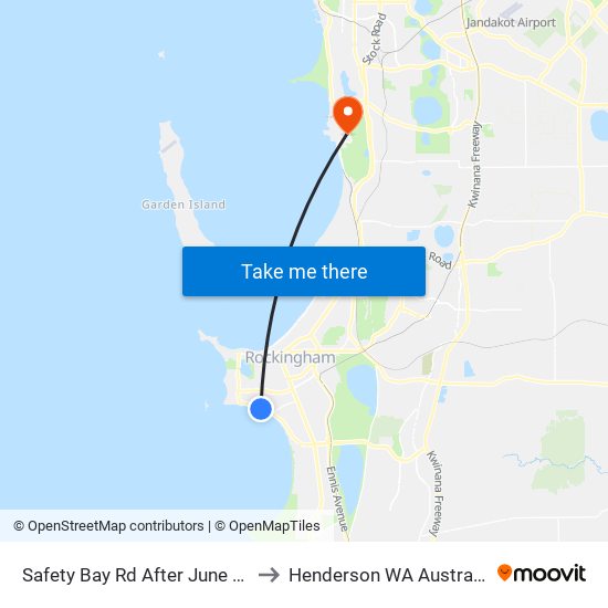 Safety Bay Rd After June Rd to Henderson WA Australia map