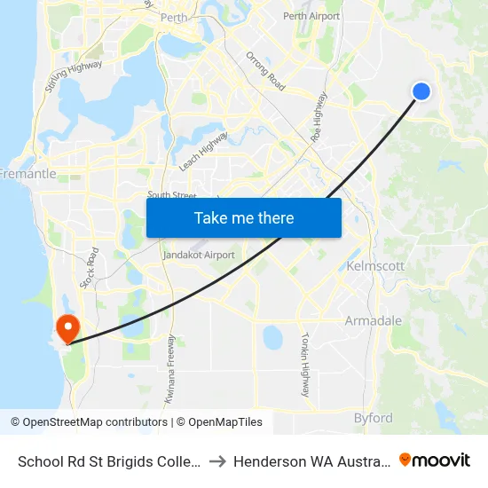 School Rd St Brigids College to Henderson WA Australia map