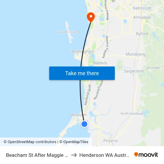 Beacham St After Maggie Wy to Henderson WA Australia map