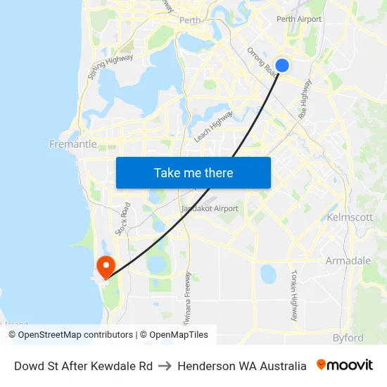Dowd St After Kewdale Rd to Henderson WA Australia map