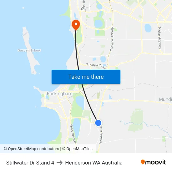 Stillwater Dr Stand 4 to Henderson WA Australia map