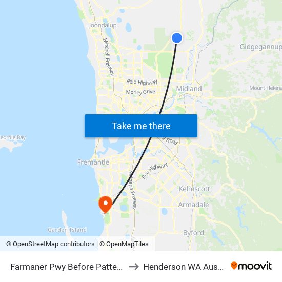 Farmaner Pwy Before Patten Way to Henderson WA Australia map