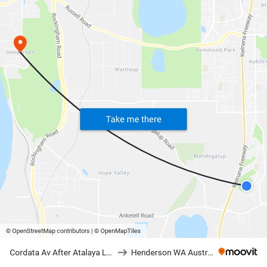 Cordata Av After Atalaya Loop to Henderson WA Australia map