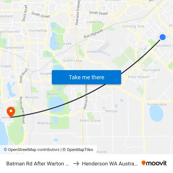 Batman Rd After Warton Rd to Henderson WA Australia map