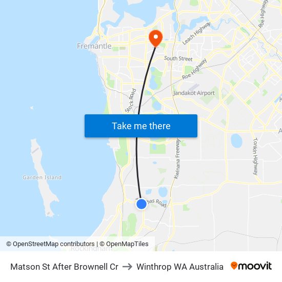 Matson St After Brownell Cr to Winthrop WA Australia map