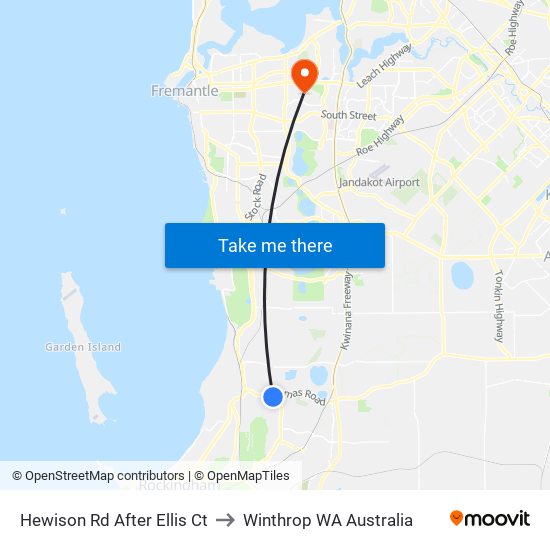 Hewison Rd After Ellis Ct to Winthrop WA Australia map