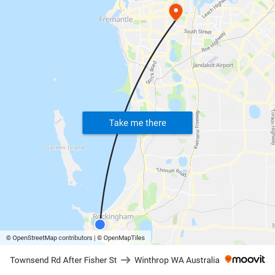 Townsend Rd After Fisher St to Winthrop WA Australia map