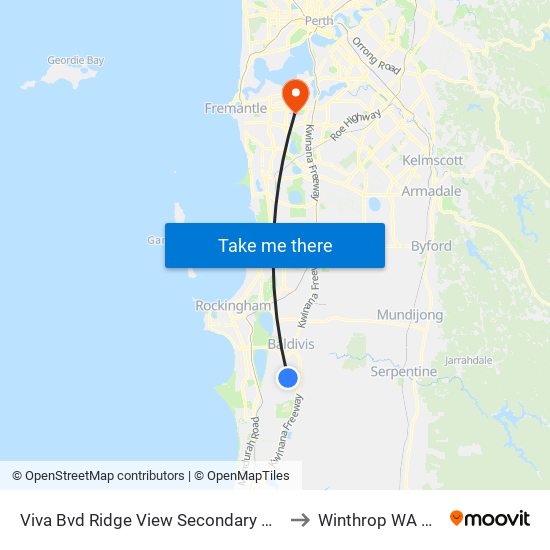 Viva Bvd Ridge View Secondary College Stand 3 to Winthrop WA Australia map