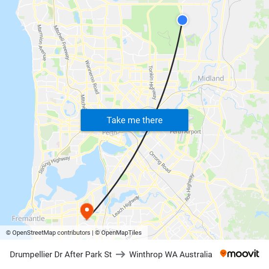 Drumpellier Dr After Park St to Winthrop WA Australia map