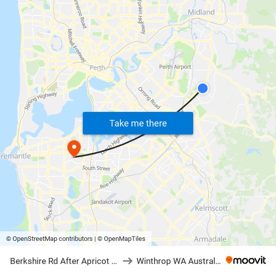 Berkshire Rd After Apricot St to Winthrop WA Australia map