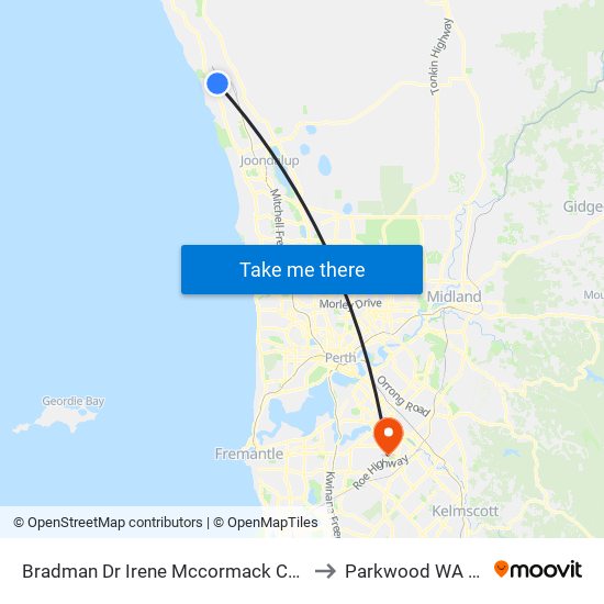 Bradman Dr Irene Mccormack Cath Coll Stand 2 to Parkwood WA Australia map