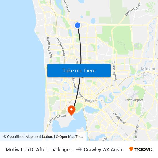 Motivation Dr After Challenge Bvd to Crawley WA Australia map