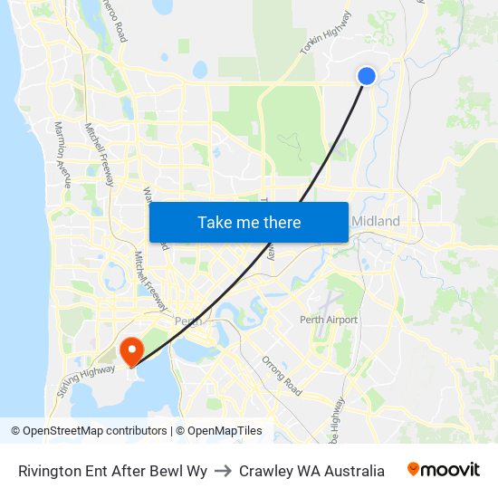 Rivington Ent After Bewl Wy to Crawley WA Australia map