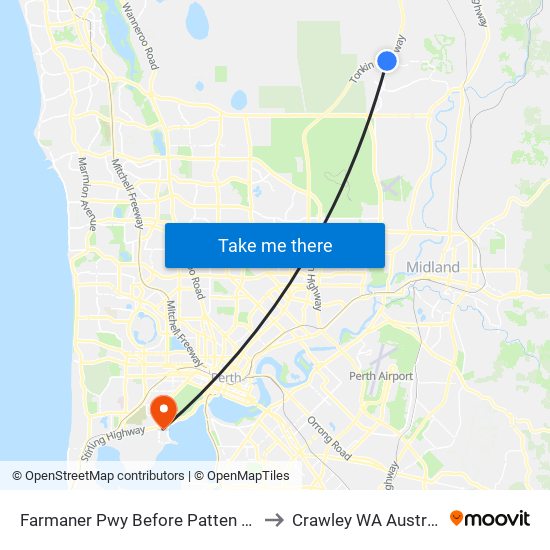 Farmaner Pwy Before Patten Way to Crawley WA Australia map